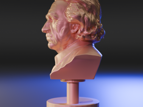 Albert Einstein bust 3D Print Model