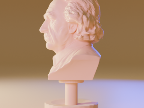 Albert Einstein bust 3D Print Model