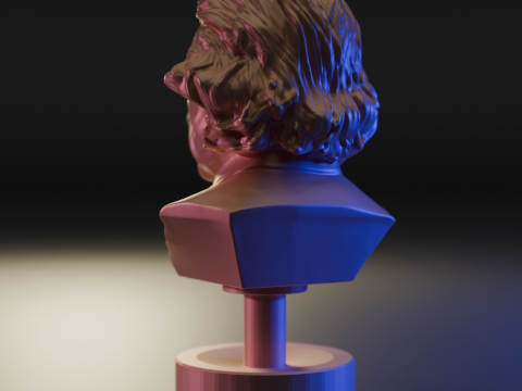 Albert Einstein bust 3D Print Model