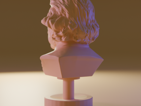 Albert Einstein bust 3D Print Model