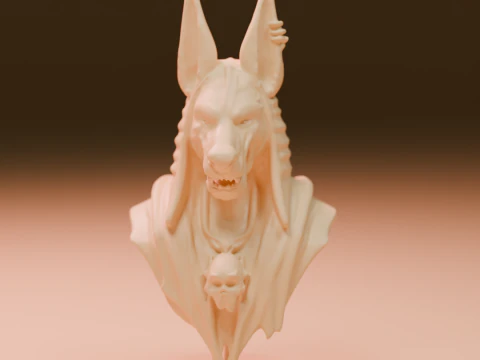 अनुबिस की प्रतिमा 3D प्रिंट मॉडल