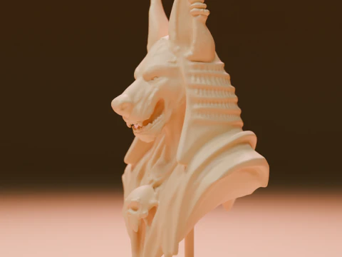 Bust of Anubis 3D Print Model