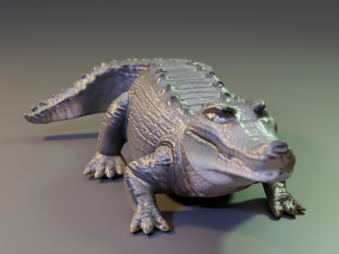 Crocodile 3D Print Model