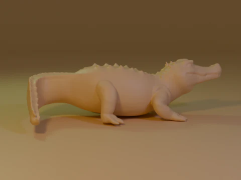 Crocodile 3D Print Model