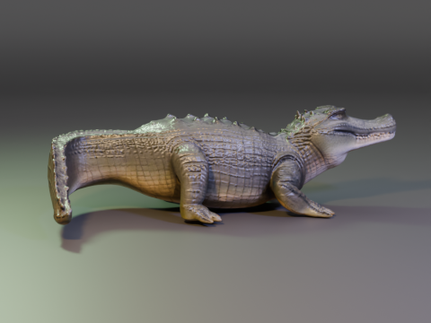 Crocodile 3D Print Model