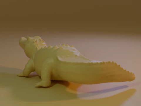 Crocodile 3D Print Model