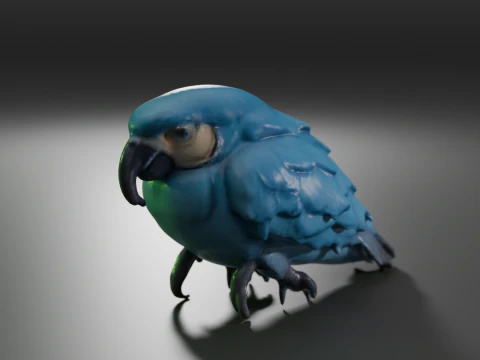 Arara azul Modelo de Impressão 3D