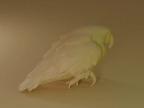 Blue macaw 3D Print Model