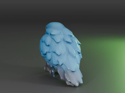 Blue macaw 3D Print Model