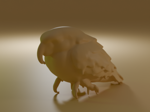 नीला एक प्रकार का तोता 3D प्रिंट मॉडल