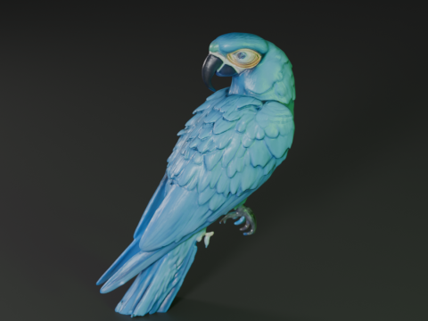 Blue macaw Modelo de impresión 3D