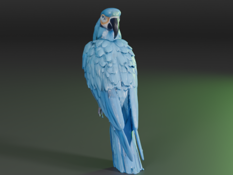Blue macaw Modello di stampa 3D