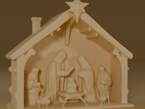 Abstract nativity scene 3Dプリントモデル