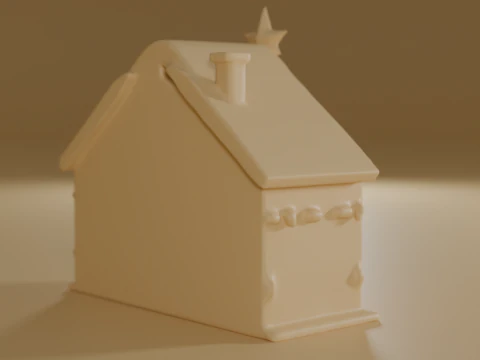 Абстрактная сцена Рождества 3D Принт Модель