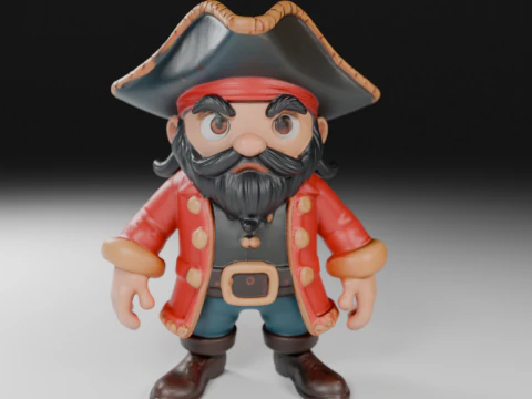 Blackbeard Pirate 3D Print Model
