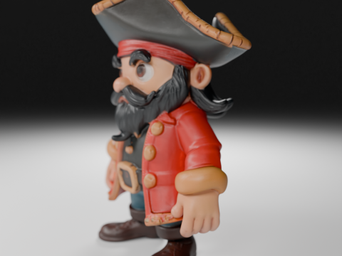 Blackbeard Pirate 3D Print Model