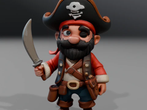 कैप्टन ब्लैकबीर्ड 3D प्रिंट मॉडल