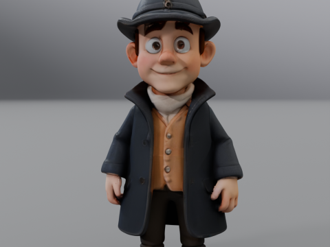 Sherlock Holmes cartoon style Modelo de impresión 3D