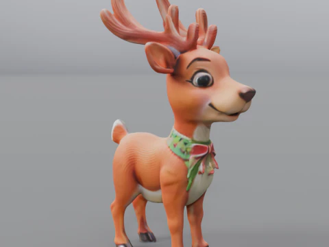 Santas reindeer 3D Print Model