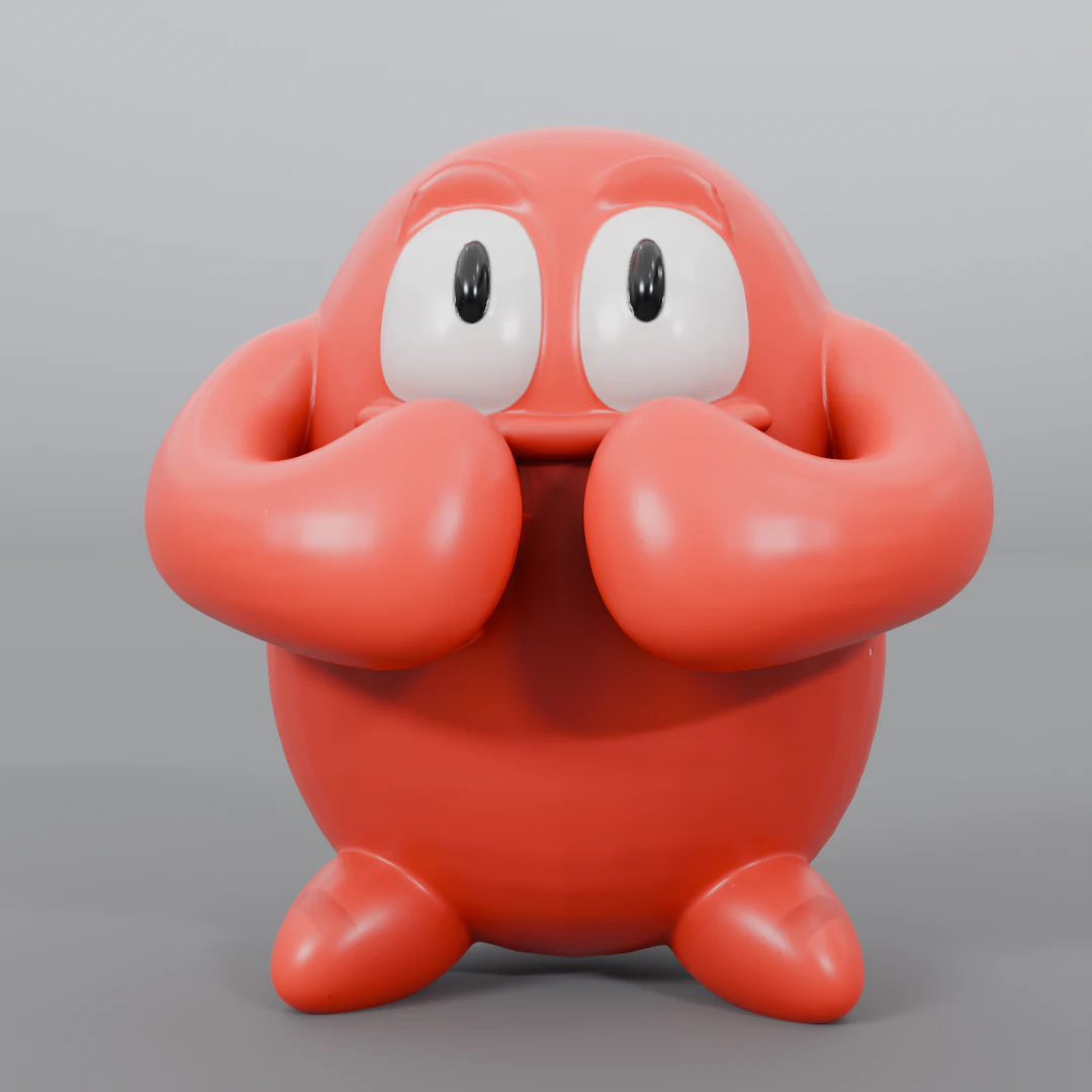 Little Red Dot 3D Print Model .c4d .max .obj .3ds .fbx .stl .blend 