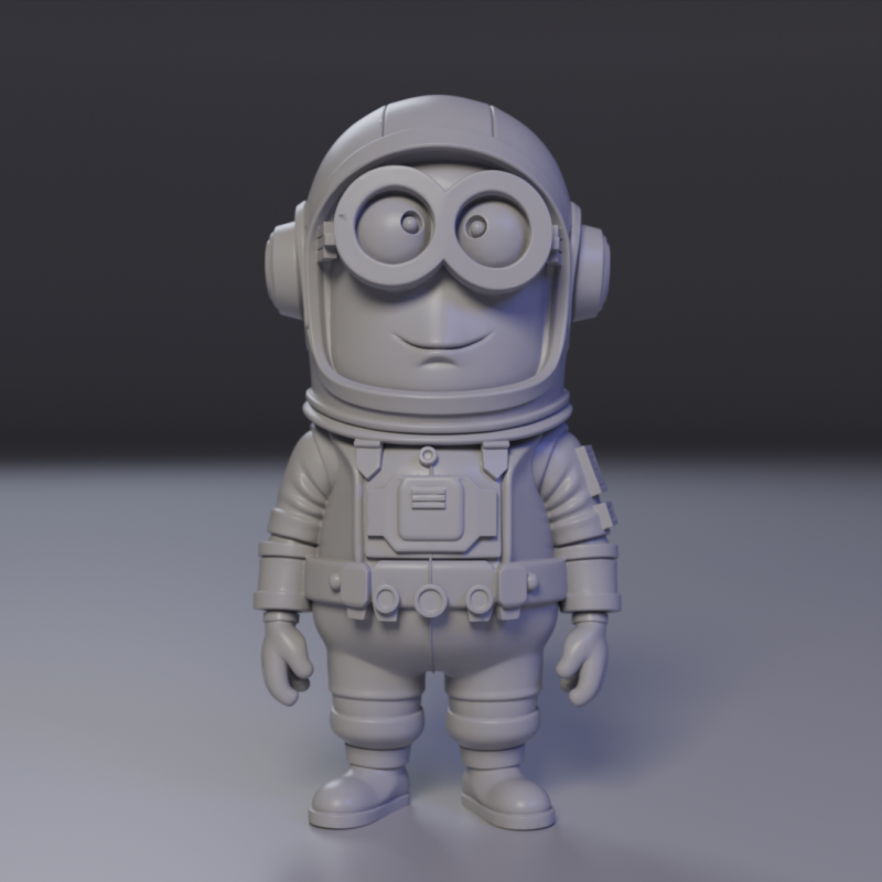 Minion Astronaut Model Cetak 3D .c4d .max .obj .3ds .fbx .stl .blend