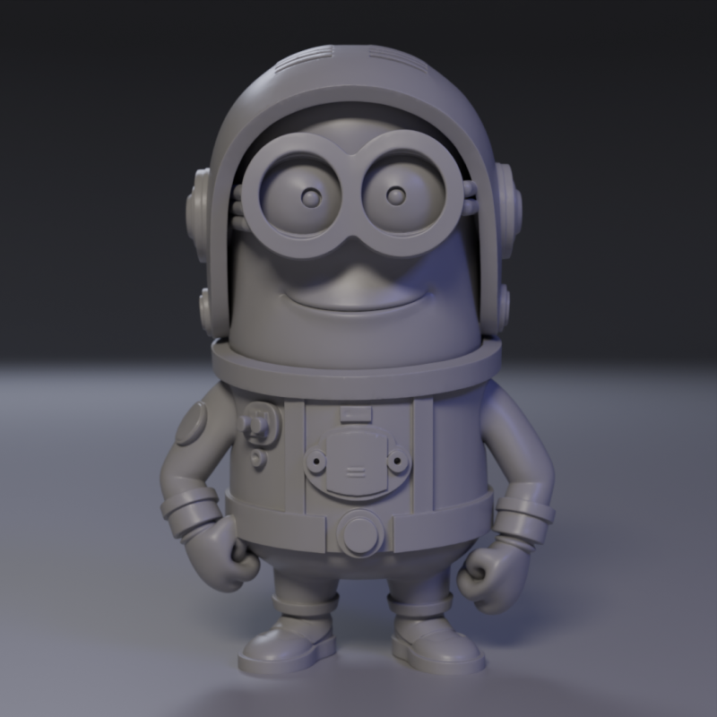 Minion Astronaut 3Dプリントモデル .c4d .max .obj .3ds .fbx .stl .blend