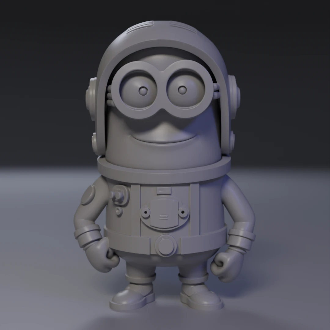 Minion Astronaut 3D Print Model .c4d .max .obj .3ds .fbx .stl .blend 
