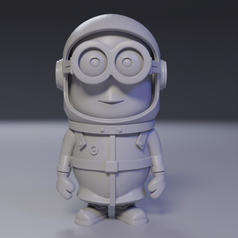 Minion Astronaut 3Dプリントモデル .c4d .max .obj .3ds .fbx .stl .blend