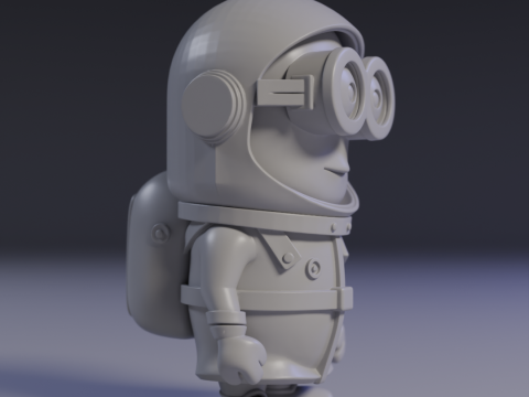 Minion Astronaut 3Dプリントモデル