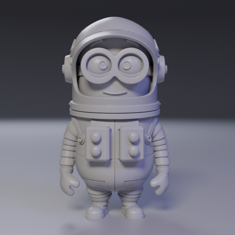 Minion Astronaut 3Dプリントモデル .c4d .max .obj .3ds .fbx .stl .blend