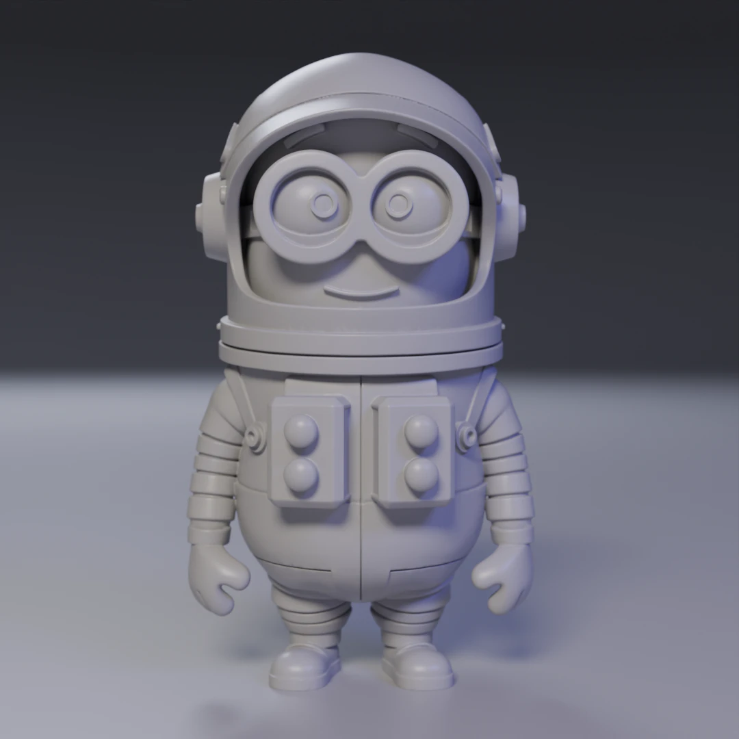 Minion Astronaut 3D Print Model .c4d .max .obj .3ds .fbx .stl .blend 