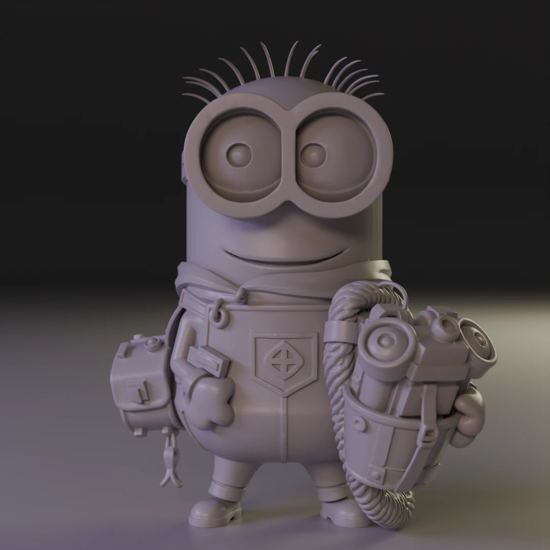 Minion builder 3D Print Model .c4d .max .obj .3ds .fbx .stl .blend 
