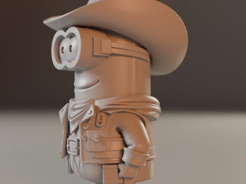 Minion cowboy 3D Print Model