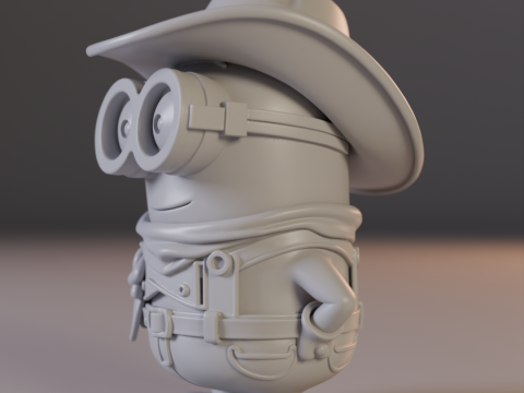 Minion cowboy Modelo de Impressão 3D