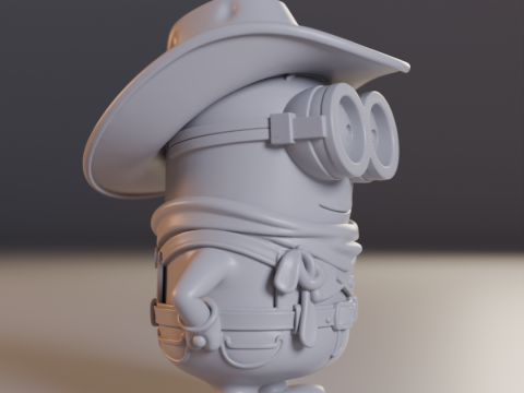 Minion cowboy Modelo de Impressão 3D