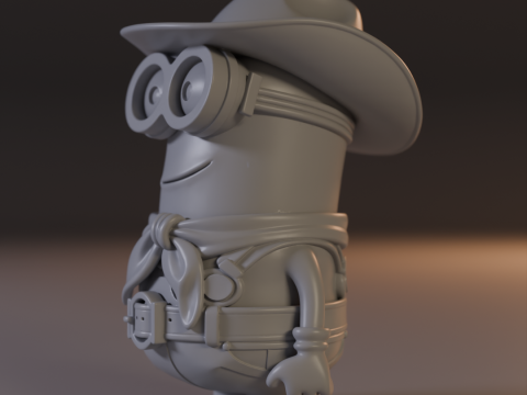 Minion cowboy 3D-Druckmodell
