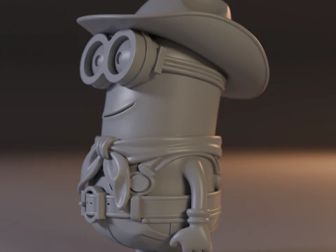 Minion cowboy 3D Print Model
