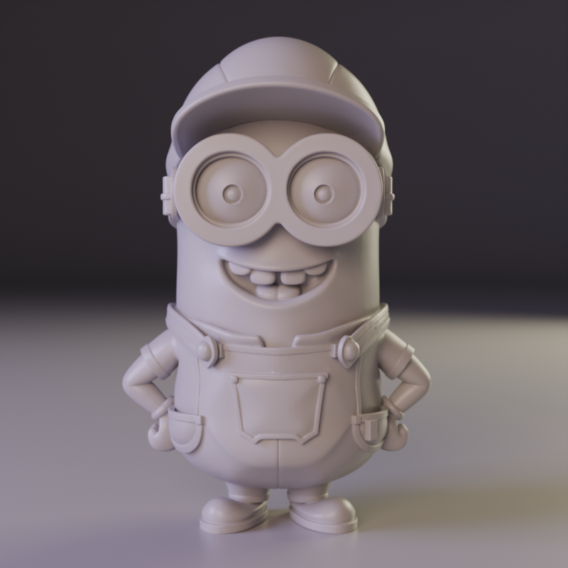 Minion plumber 3D-printmodel .c4d .max .obj .3ds .fbx .stl .blend
