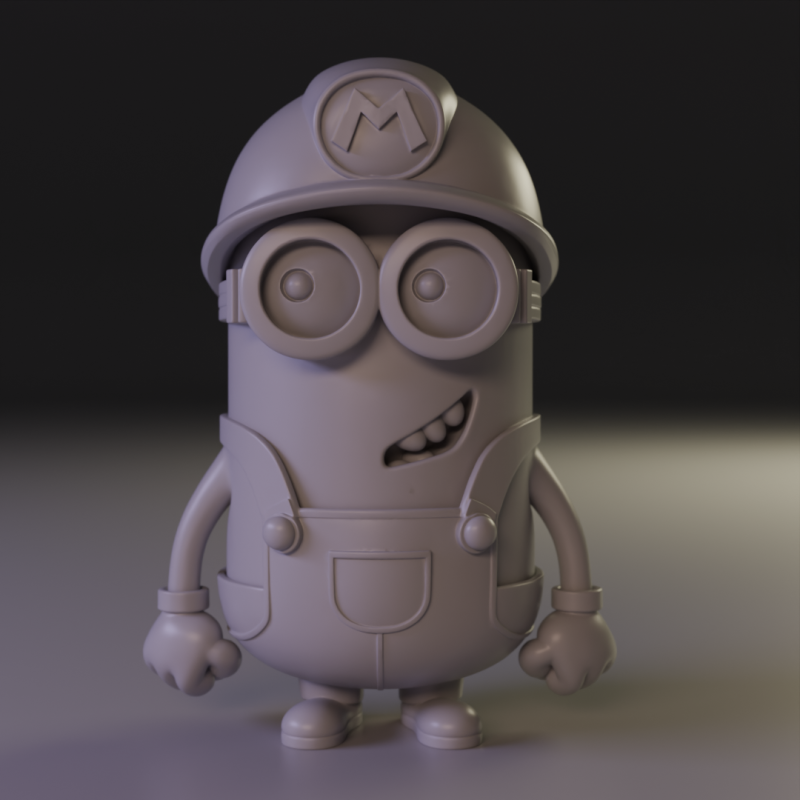 Minion plumber Model Cetak 3D .c4d .max .obj .3ds .fbx .stl .blend