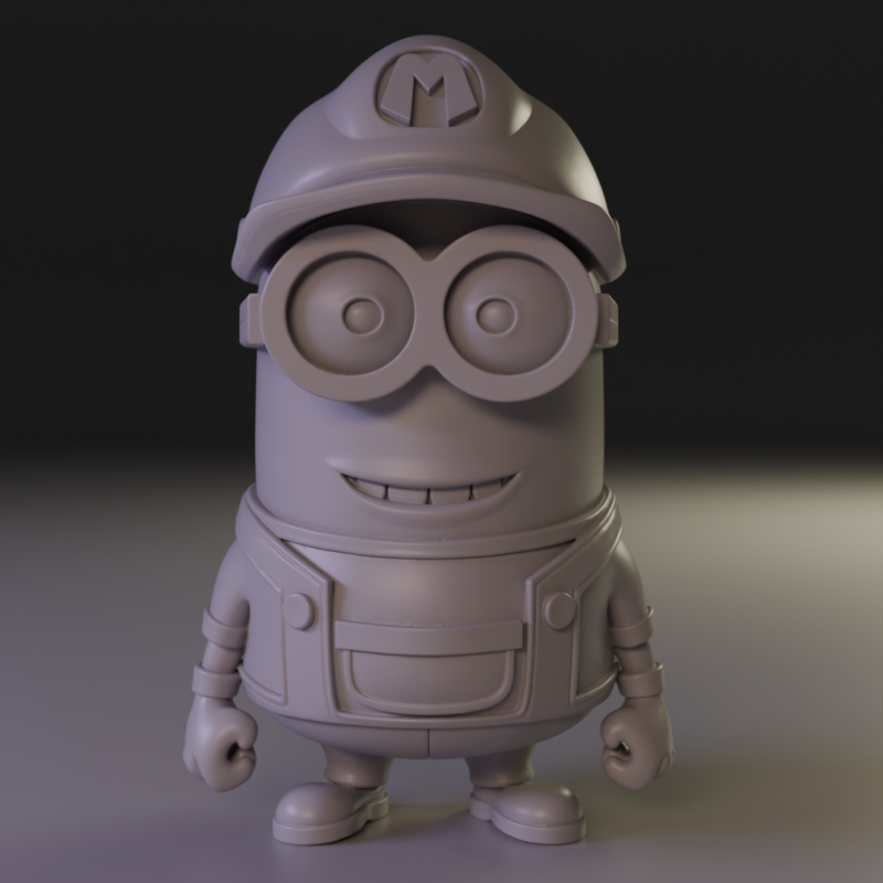 Minion plumber Model Cetak 3D .c4d .max .obj .3ds .fbx .stl .blend