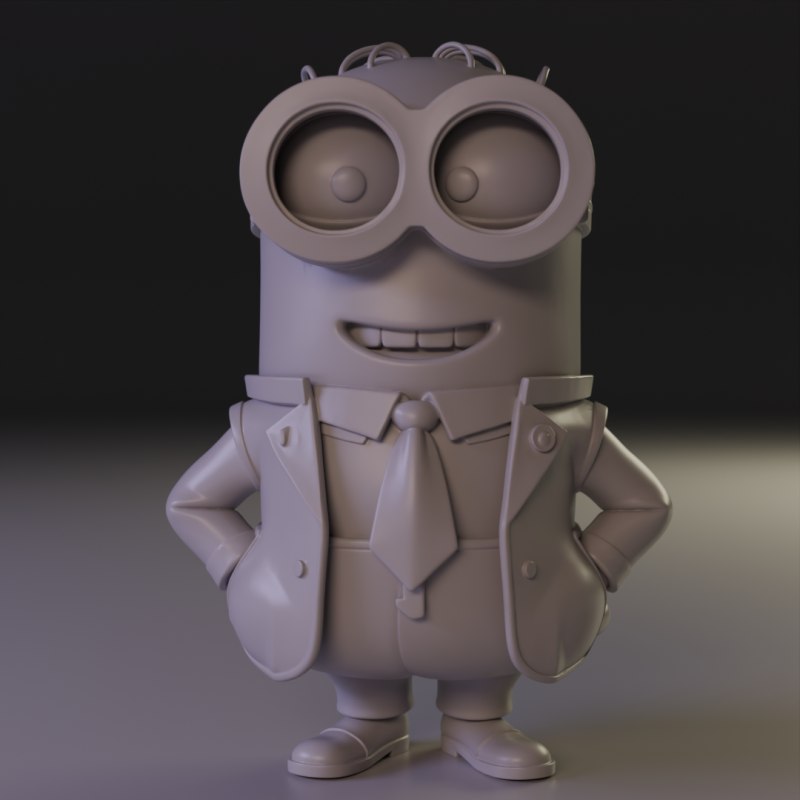 Minion businessman 3D-Druckmodell .c4d .max .obj .3ds .fbx .stl .blend