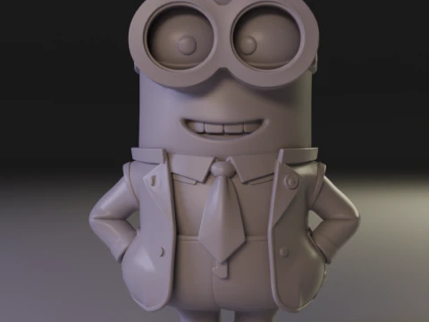 Uomo d'affari servitore Modello di stampa 3D