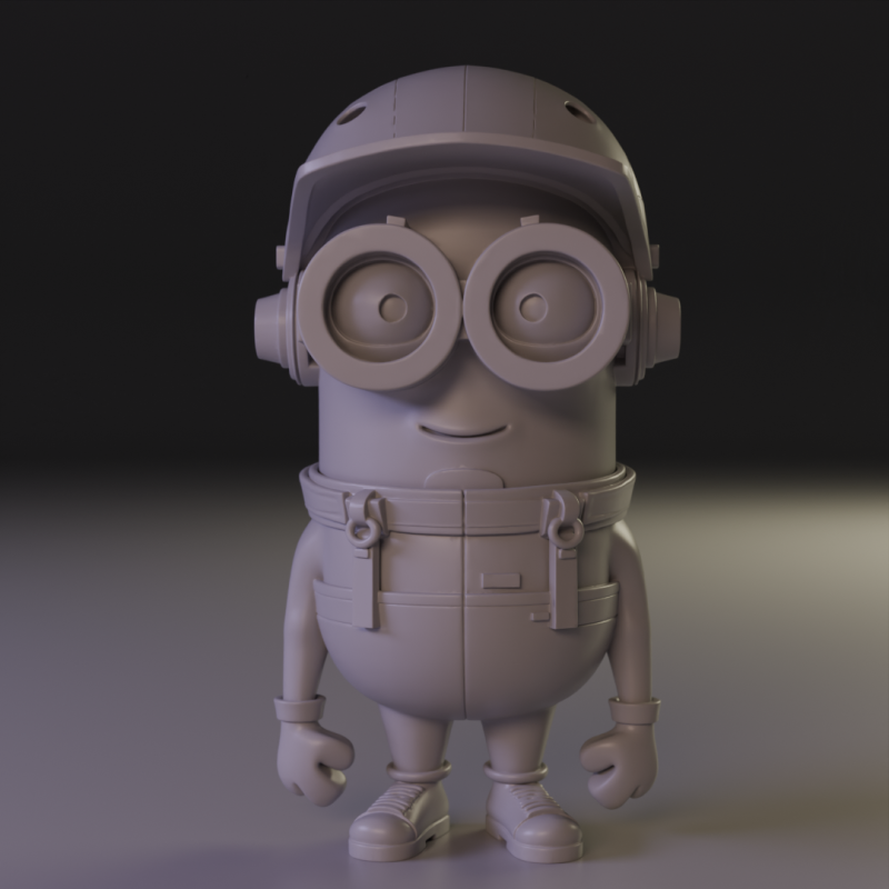 Minions car racer 3Dプリントモデル .c4d .max .obj .3ds .fbx .stl .blend