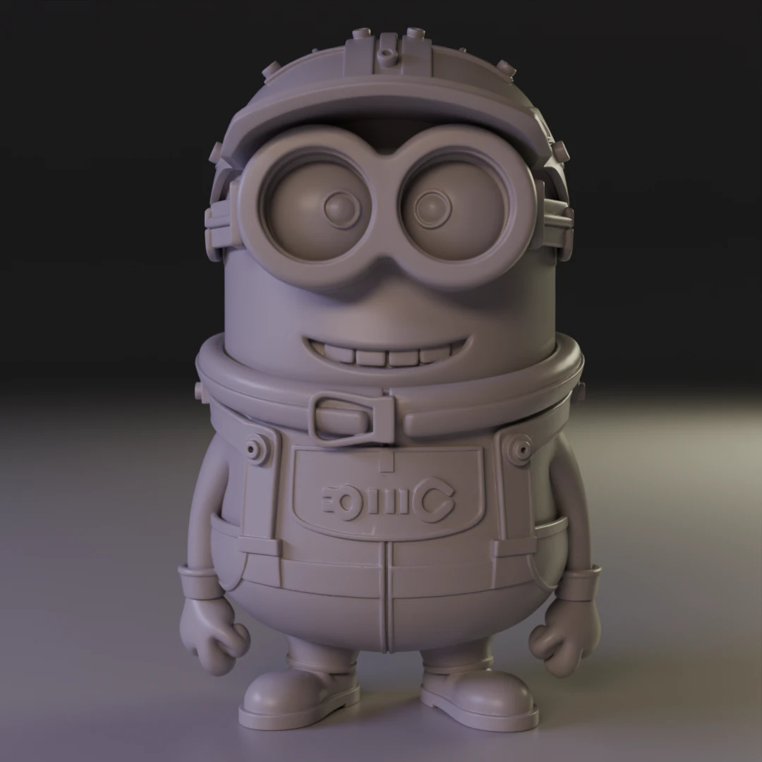 Minions car racer 3D Print Model .c4d .max .obj .3ds .fbx .stl .blend
