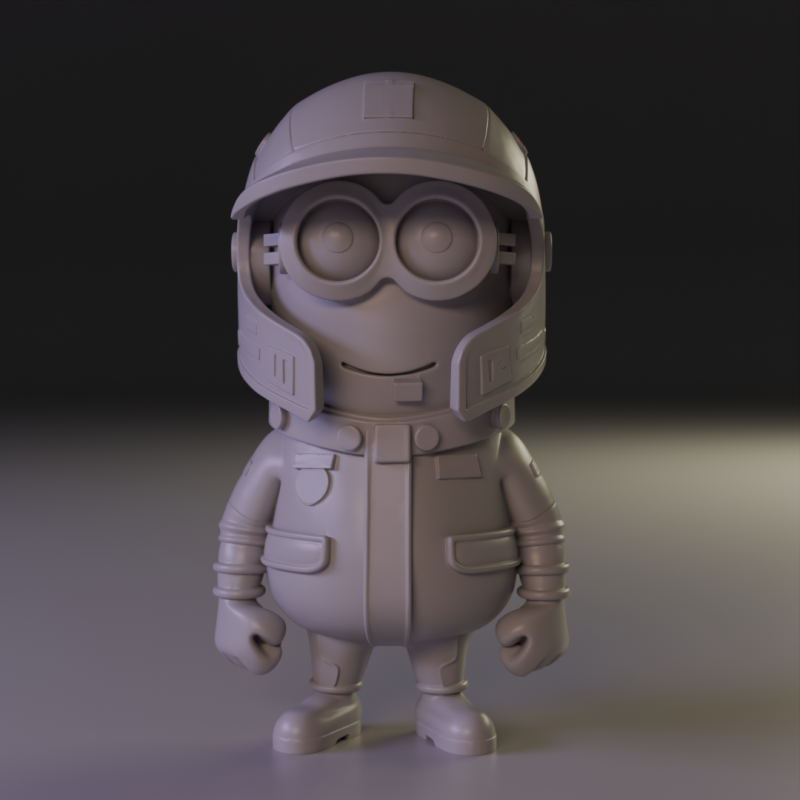 Minions car racer Model Cetak 3D .c4d .max .obj .3ds .fbx .stl .blend