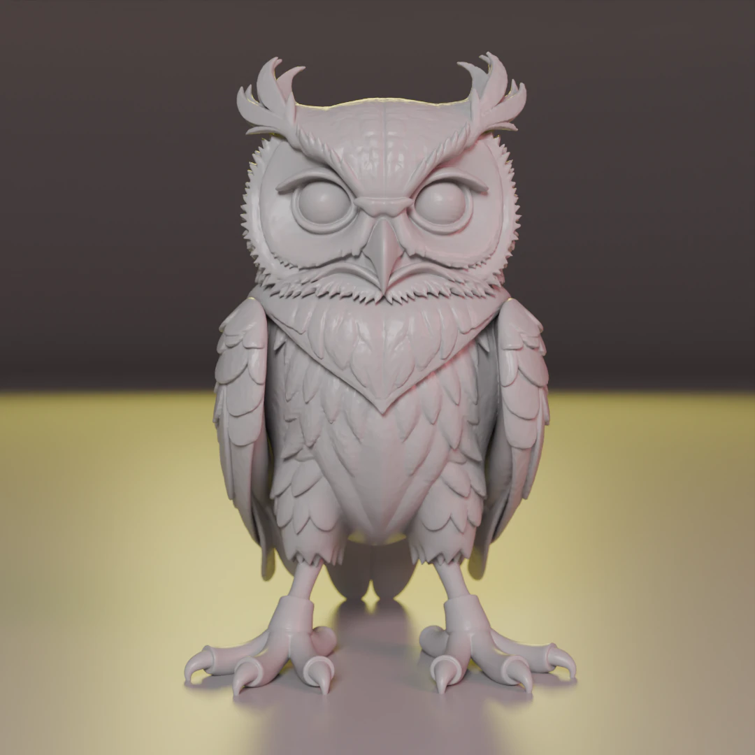 Majestic Horned 3D Print Model .c4d .max .obj .3ds .fbx .stl .blend 