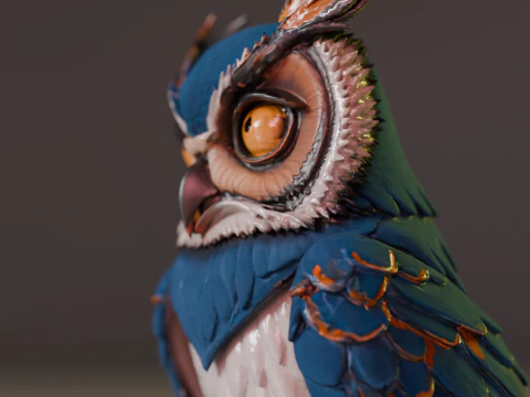 Majestic Horned 3D Print Model