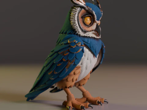 Majestic Horned 3D Print Model