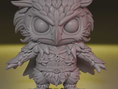 Stylized owl 3Dプリントモデル