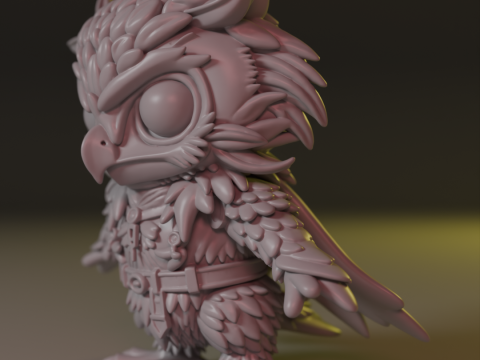 Stylized owl Model Cetak 3D
